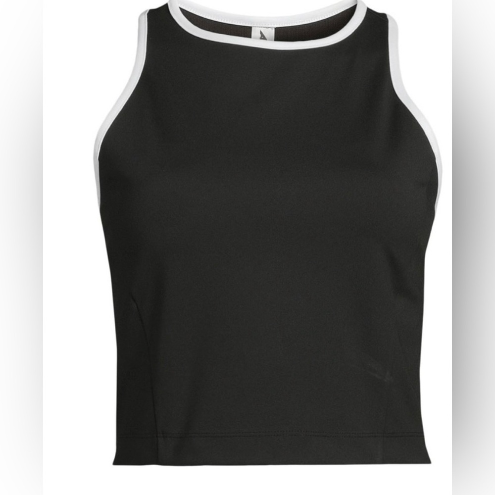 AVIA Court Bra Tank Top Black White Trim Women’s Size Medium NWT